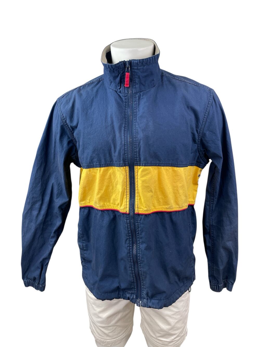 CPO Provisions Men's Blue Colorblock Full Zip Long Sleeve Windbreaker Jacket M